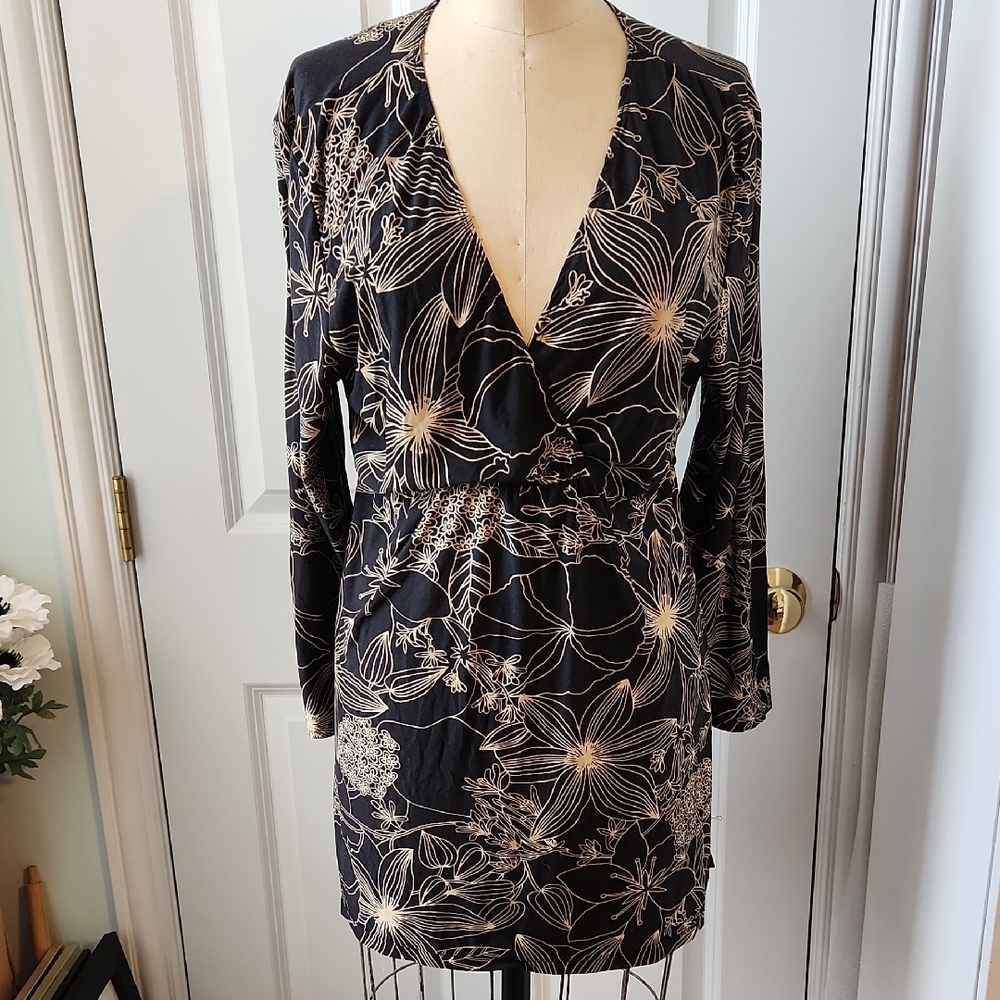 Floral Black Dress